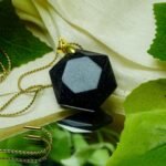 Blue Goldstone Crystal Hexagon Pendant | Celestial Gemstone Necklace for Ambition, Confidence & Spiritual Jewelry