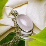 MantraMani Rose Quartz Crystal Fancy Pendant - Energized Vedic Gemstone Jewelry - MantraMani