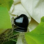 Black Obsidian Crystal Heart Pendant | Protection, Grounding & Spiritual Crystal Jewelry