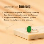 MantraMani Panna (Real Emerald) Ring: Develop Sharp Intellect and Enhance Growth Opportunities - Energized Vedic Gemston...