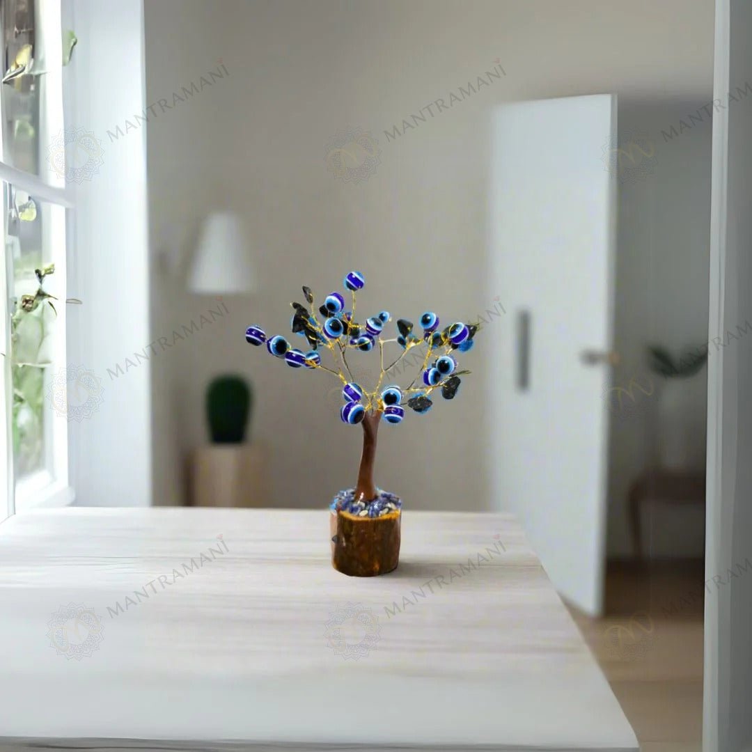 MantraMani Evil Eye Tree - Energized Vedic Gemstone Jewelry - MantraMani