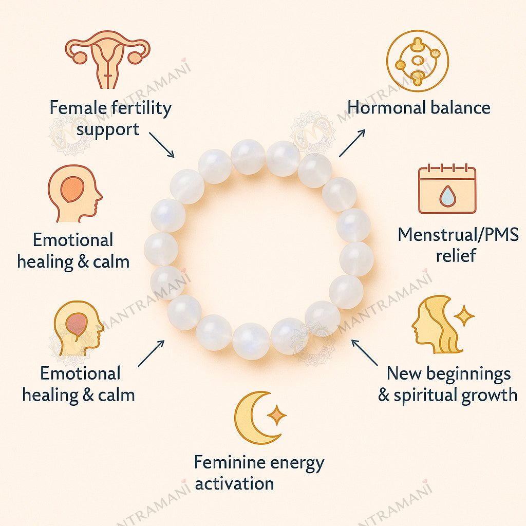 MantraMani Lunar Grace - Energized Vedic Gemstone Jewelry - MantraMani