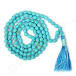 MantraMani Blue Magnesite Turquoise Mala - Energized Vedic Gemstone Jewelry - MantraMani