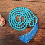 MantraMani Blue Magnesite Turquoise Mala - Energized Vedic Gemstone Jewelry - MantraMani