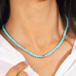 MantraMani Blue Magnesite Turquoise Mala - Energized Vedic Gemstone Jewelry - MantraMani