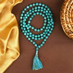 MantraMani Blue Magnesite Turquoise Mala - Energized Vedic Gemstone Jewelry - MantraMani