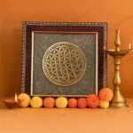 MantraMani Flower of Life Raw Pyrite Frame - Energized Vedic Gemstone Jewelry - MantraMani