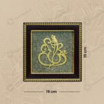 MantraMani Ganesh Ji Raw Pyrite Frame for Prosperity and Good Fortune - Energized Vedic Gemstone Jewelry - MantraMani