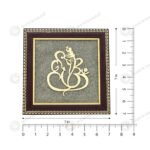 MantraMani Ganesh Ji Raw Pyrite Frame for Prosperity and Good Fortune - Energized Vedic Gemstone Jewelry - MantraMani