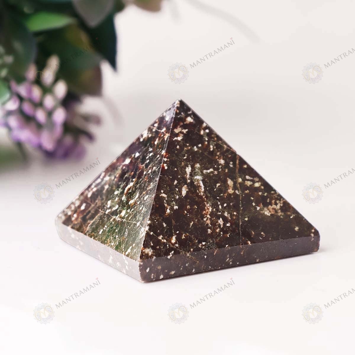 MantraMani Garnet Pyramid - Energized Vedic Gemstone Jewelry - MantraMani
