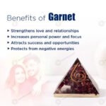 MantraMani Garnet Pyramid - Energized Vedic Gemstone Jewelry - MantraMani