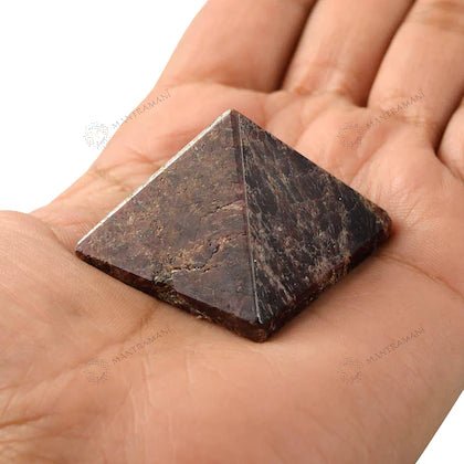 MantraMani Garnet Pyramid - Energized Vedic Gemstone Jewelry - MantraMani