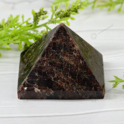 MantraMani Garnet Pyramid - Energized Vedic Gemstone Jewelry - MantraMani