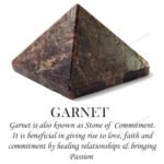 MantraMani Garnet Pyramid - Energized Vedic Gemstone Jewelry - MantraMani