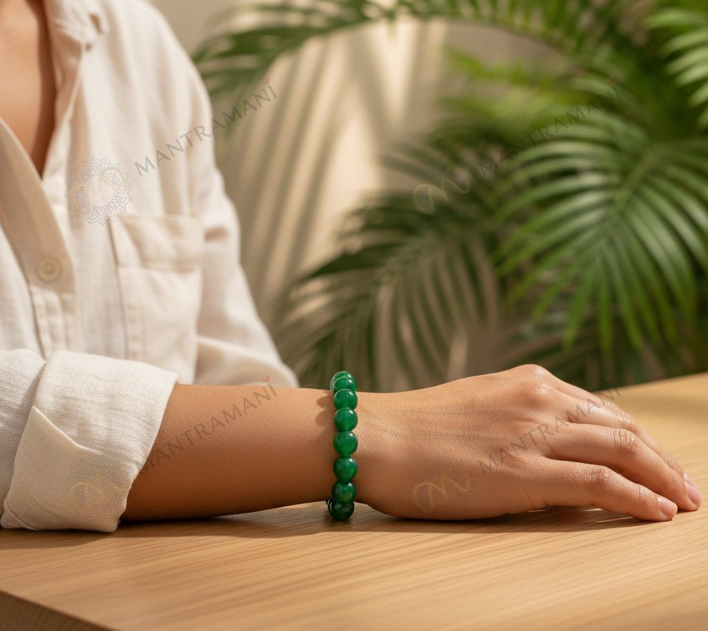 Green Jade Bracelet – Luck, Wealth & Harmony | MantraMani