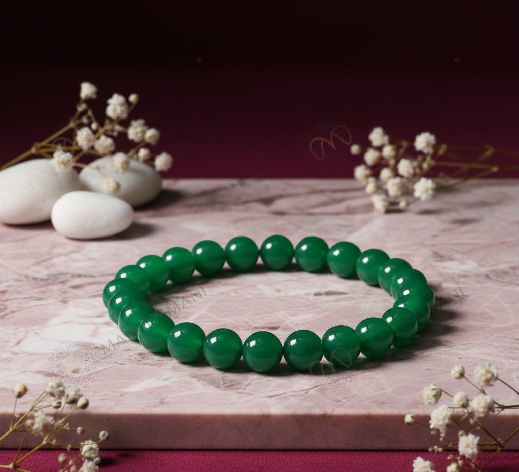 MantraMani LAtelier Green Jade - Energized Vedic Gemstone Jewelry - MantraMani
