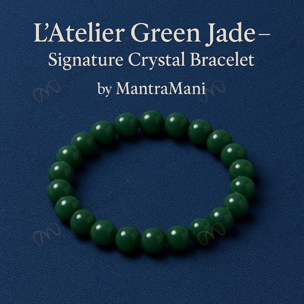 MantraMani LAtelier Green Jade - Energized Vedic Gemstone Jewelry - MantraMani