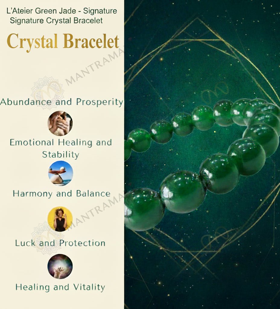 MantraMani LAtelier Green Jade - Energized Vedic Gemstone Jewelry - MantraMani