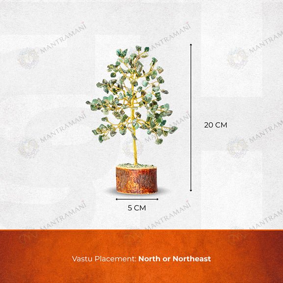 MantraMani Green Jade Tree : Promotes Wealth Attraction & Money Growth - Energized Vedic Gemstone Jewelry - MantraMani
