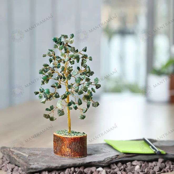 MantraMani Green Jade Tree : Promotes Wealth Attraction & Money Growth