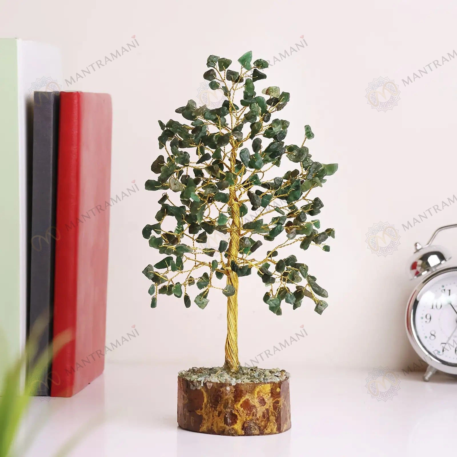 MantraMani Green Jade Tree : Promotes Wealth Attraction & Money Growth - Energized Vedic Gemstone Jewelry - MantraMani