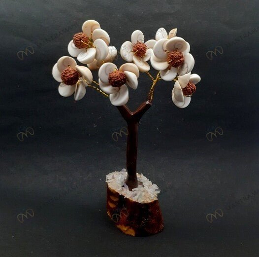 MantraMani Gomti Chakra & Rudraksh Tree - Energized Vedic Gemstone Jewelry - MantraMani