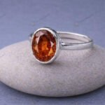 MantraMani Rahu Hessonite Ring: Protection from Hidden Enemies - Energized Vedic Gemstone Jewelry - MantraMani