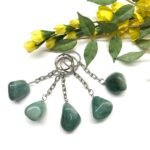 MantraMani Green Aventurine Keychain for New Opportunities & Career Growth - Energized Vedic Gemstone Jewelry - MantraMani