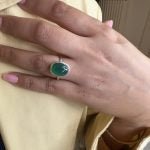MantraMani Green Onyx Ring: Encourages Self - Energized Vedic Gemstone Jewelry - MantraMani