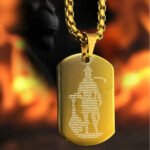 MantraMani Shree Hanuman Chalisa Pendant BLACK - Energized Vedic Gemstone Jewelry - MantraMani