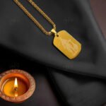 MantraMani Shree Hanuman Chalisa Pendant BLACK - Energized Vedic Gemstone Jewelry - MantraMani