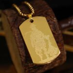 MantraMani Shree Hanuman Chalisa Pendant BLACK - Energized Vedic Gemstone Jewelry - MantraMani