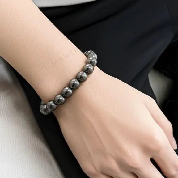 MantraMani Hematite Bracelet - Energized Vedic Gemstone Jewelry - MantraMani