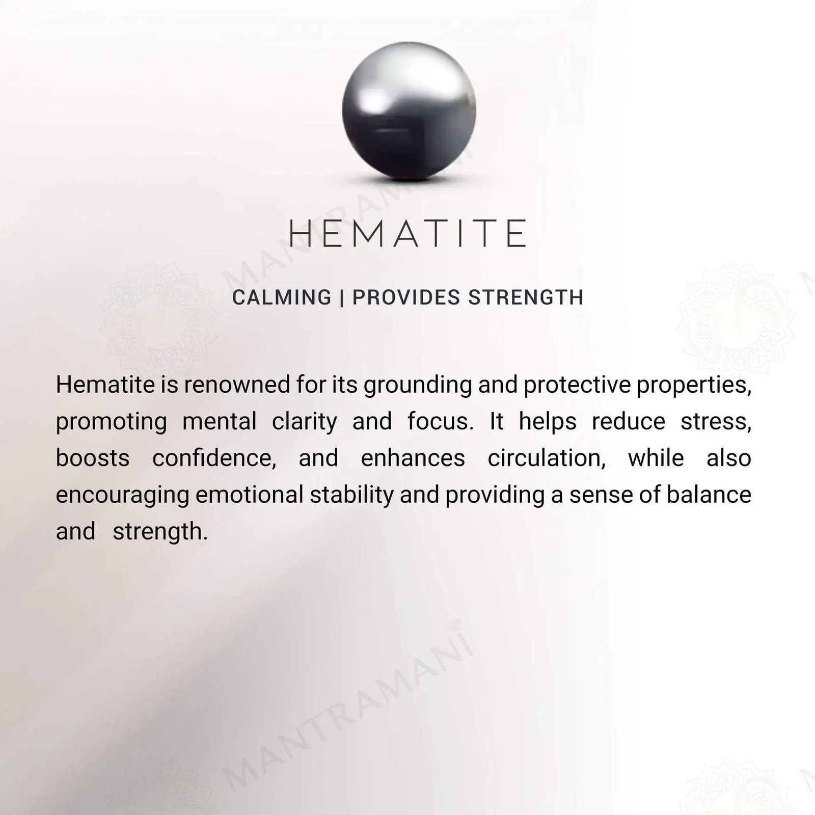 Hematite Bracelet – Grounding & Mental Clarity | MantraMani