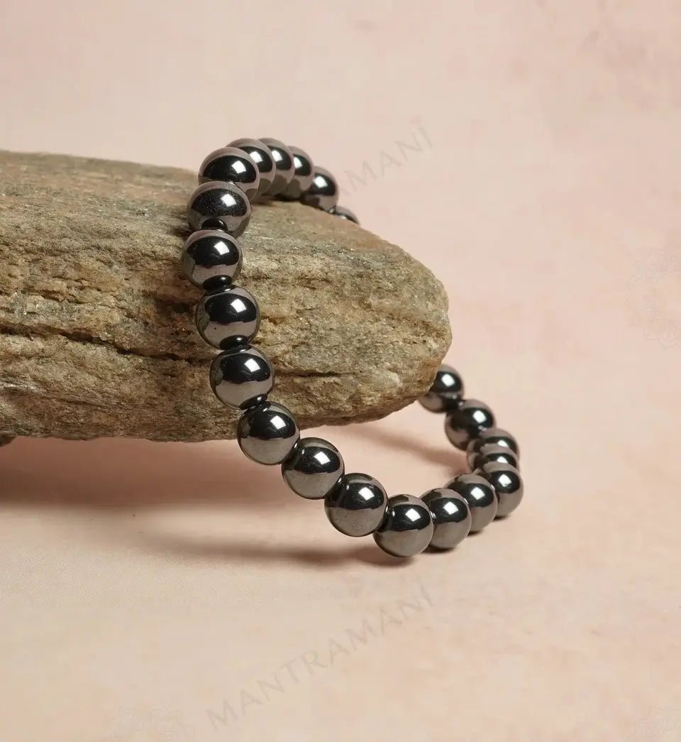 MantraMani Hematite Bracelet - Energized Vedic Gemstone Jewelry - MantraMani