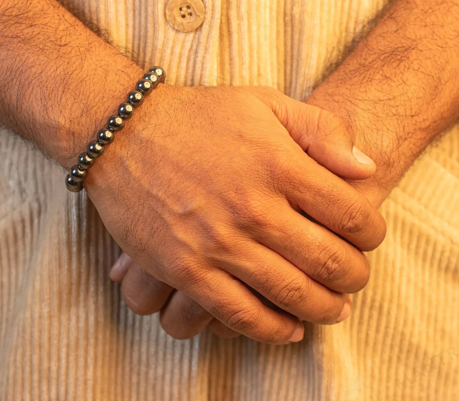 MantraMani Hematite Bracelet - Energized Vedic Gemstone Jewelry - MantraMani