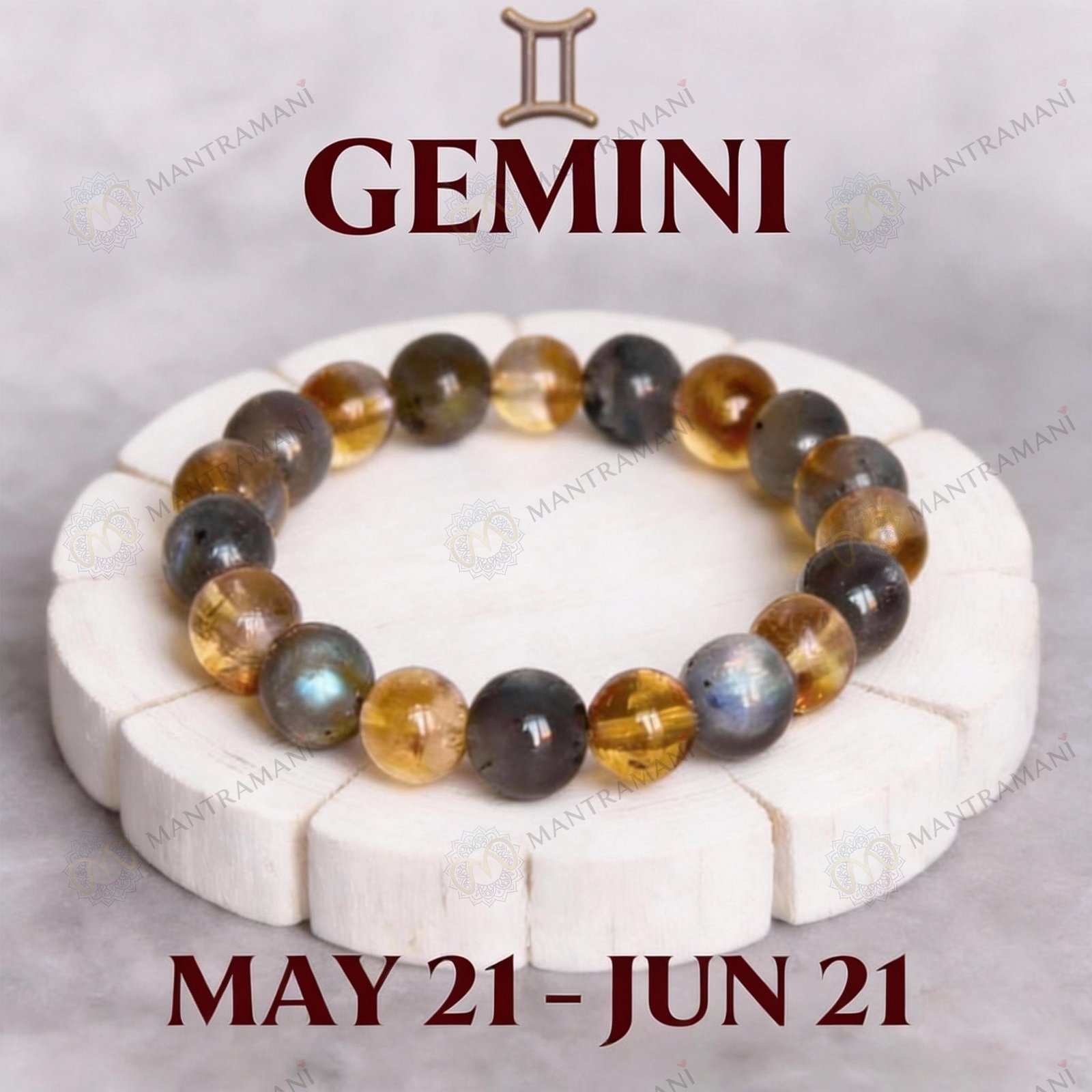 Gemini Rashi Bracelet – Focus & Communication | MantraMani