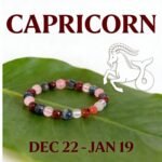 MantraMani Capricorn Zodiac Birthstone Crystal Bracelet - Energized Vedic Gemstone Jewelry - MantraMani