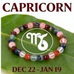 MantraMani Capricorn Zodiac Birthstone Crystal Bracelet - Energized Vedic Gemstone Jewelry - MantraMani