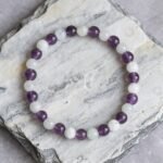 MantraMani Aquarius Zodiac Birthstone Crystal Bracelet - Energized Vedic Gemstone Jewelry - MantraMani