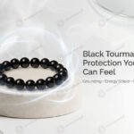 MantraMani clipse Noire  Black Tourmaline Protection Bracelet - Energized Vedic Gemstone Jewelry - MantraMani