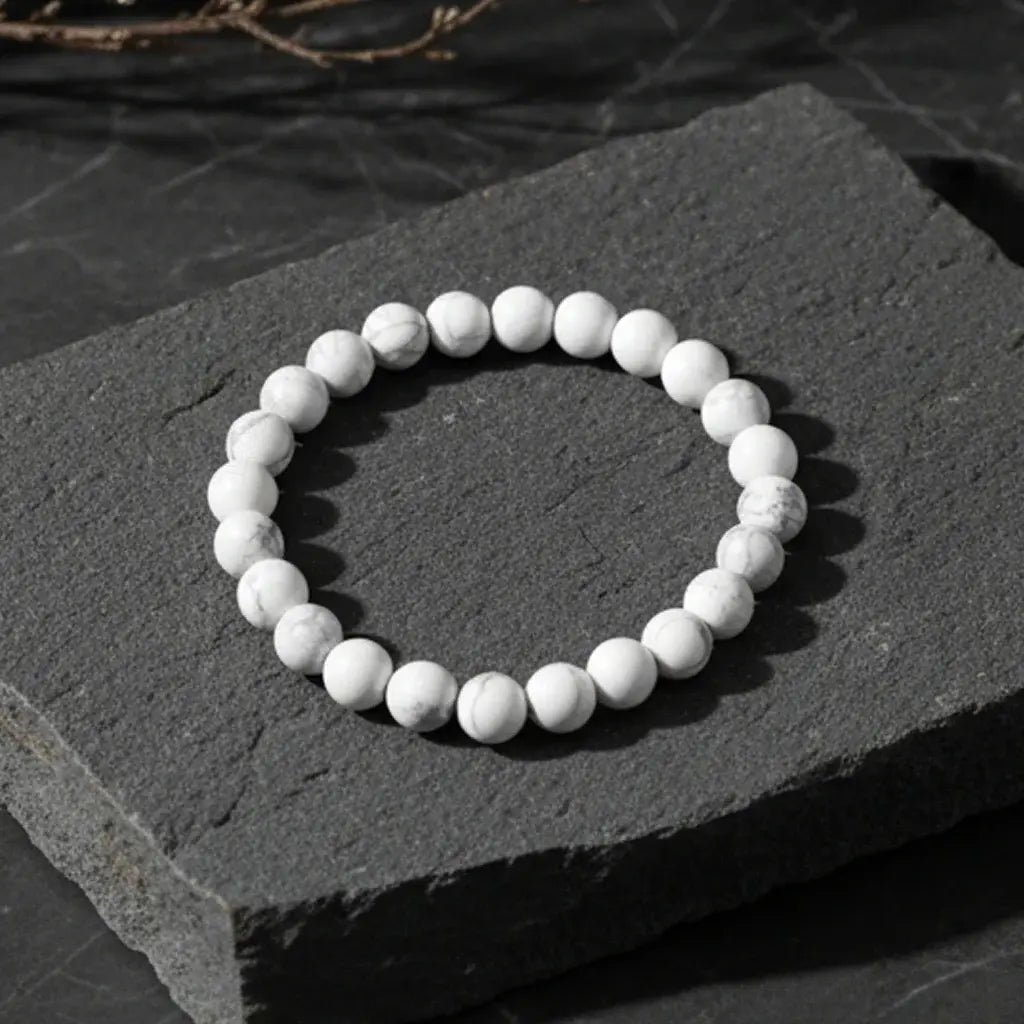 MantraMani Howlite Bracelet - Energized Vedic Gemstone Jewelry - MantraMani