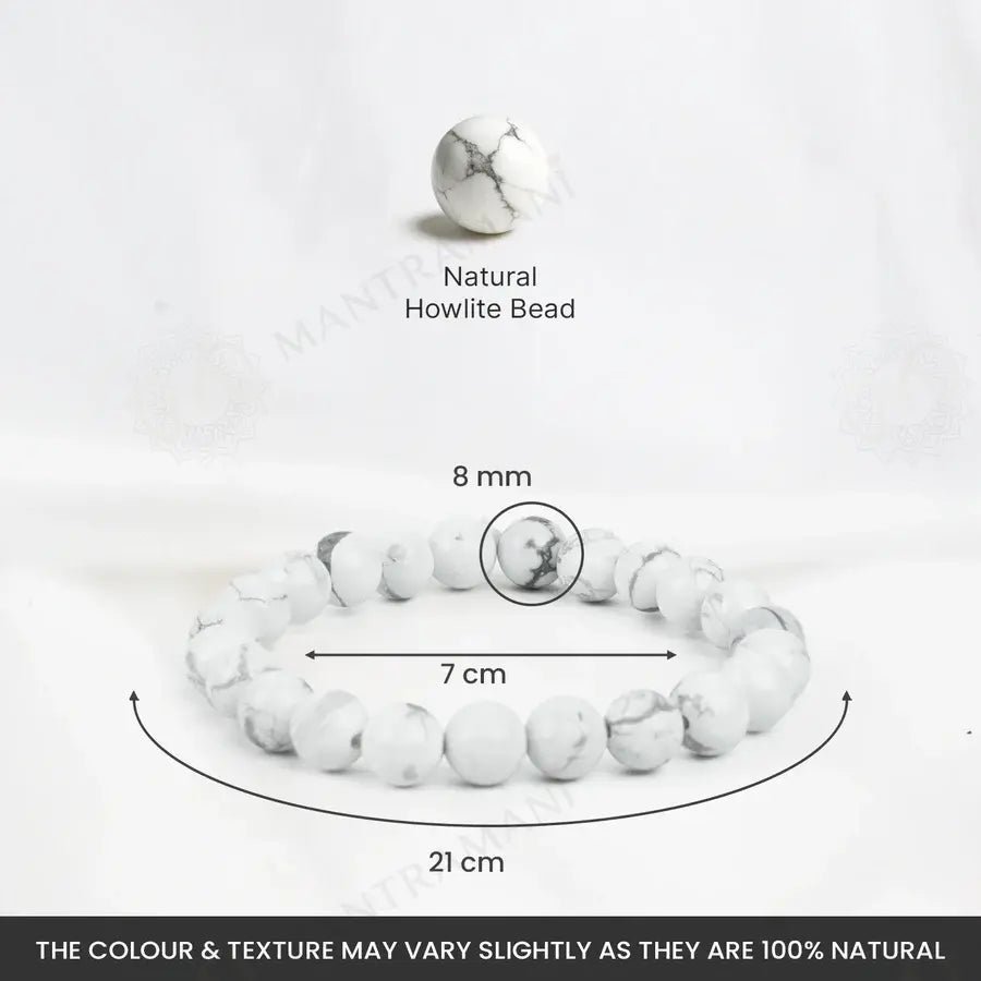 Howlite Bracelet – Calm, Sleep & Stress Relief | MantraMani
