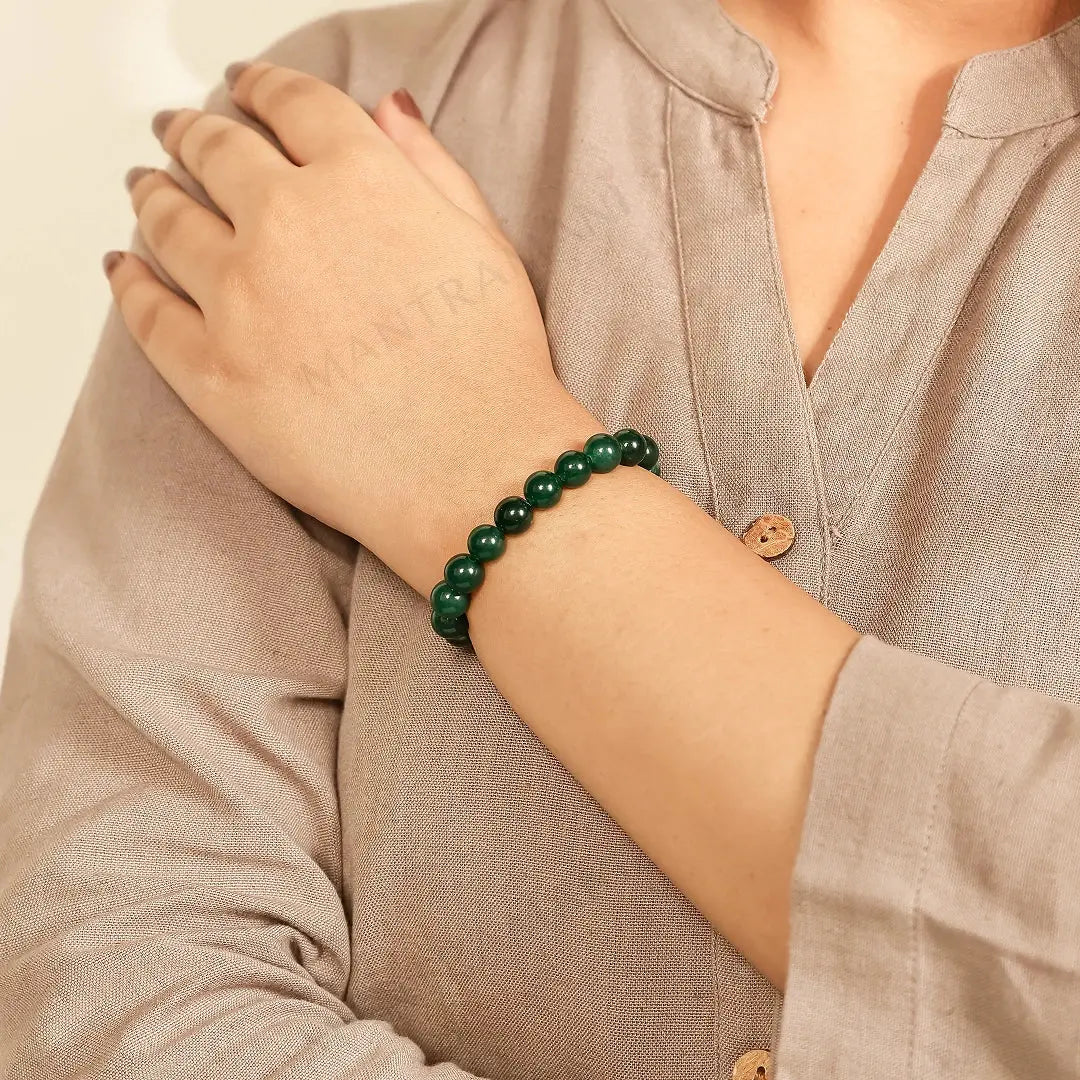 MantraMani Jade Bracelet - Energized Vedic Gemstone Jewelry - MantraMani