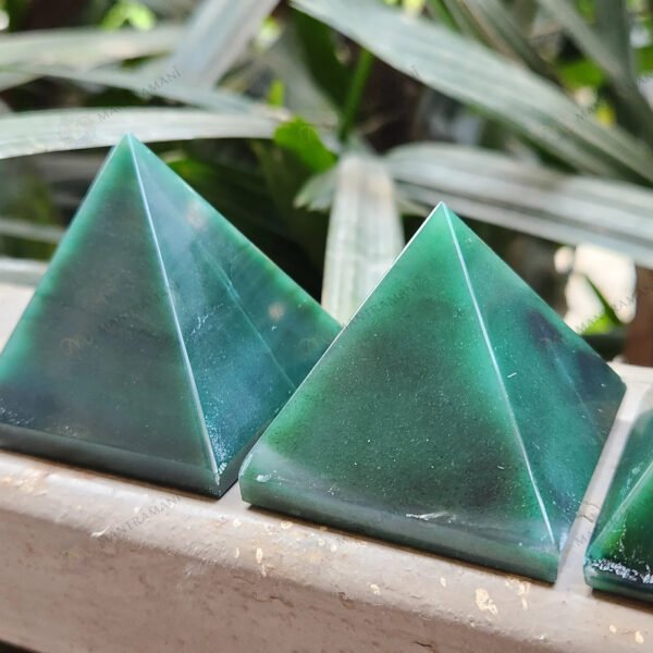 MantraMani Green Jade Pyramid