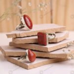 MantraMani Red Jasper Ring: Courage and Confidence - Energized Vedic Gemstone Jewelry - MantraMani