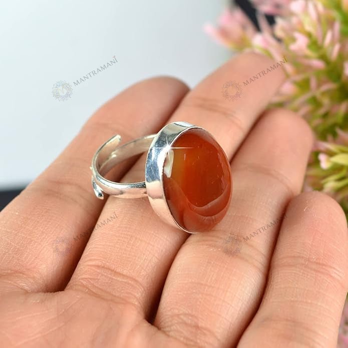 MantraMani Red Jasper Ring: Courage and Confidence