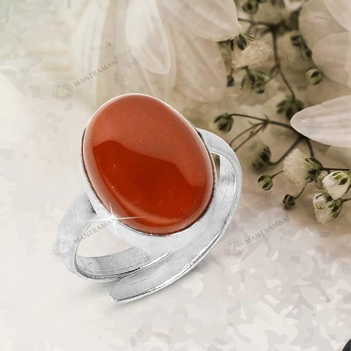MantraMani Red Jasper Ring: Courage and Confidence