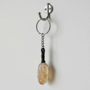 MantraMani Citrine Keychain for Wealth Attraction & Career Success