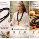 MantraMani Divine Karungali Rudraksha Mala - Energized Vedic Gemstone Jewelry - MantraMani